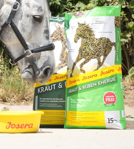 JOSERA Kraut & Rüben Energie (1 x 15 kg) | PFERD | Premium Pferdefutter | Energiemix der Extraklasse - effizienter Muskelaufbau dank Pflanzenproteinen | getreidefrei | stärkereduziert | 1er Pack