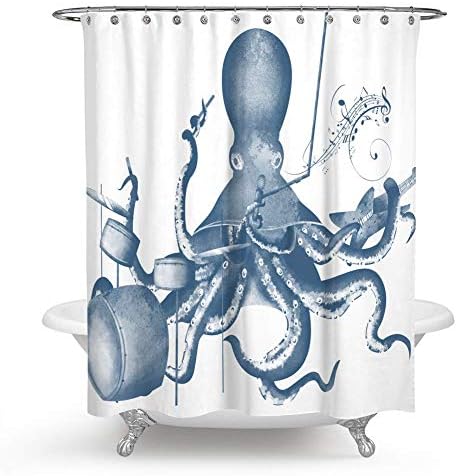 JOOCAR Design Shower Curtain, Colorful Flowers Butterflies Spring Theme Floral Leaf Branch, Waterproof Cloth Fabric Bathroom Decor Set with Hooks