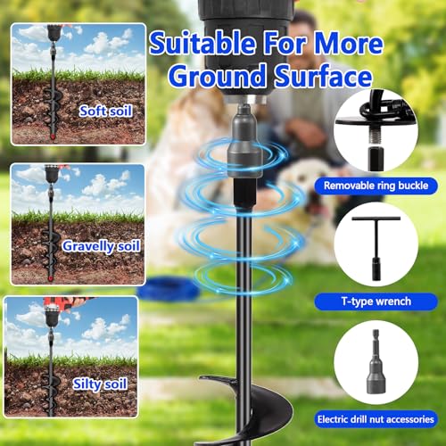 Heavy Duty Dog Tie Out Cable and Stake,16FT Rust Proof Dog Leads Tether for Yard with Swivel Hook,360°Swivel Spiral Dog Stake&Chain Up to 200 lbs,Removable Ground Anchor for Outdoor Beach Camping - Image 3