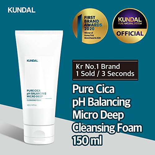 Amazon.com: KUNDAL Micro Deep Foaming Cleanser Cica pH Balancing 5 