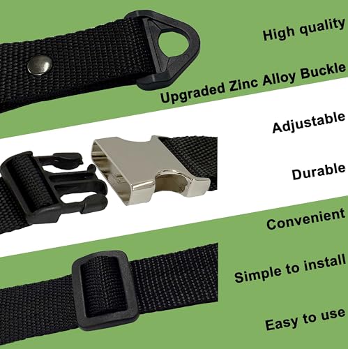 Image of Metal Buckle Trash Can Lid Lock, Adjustable Strap Use for Locking Outdoor Waste Bin, Animals Proof Straps for Securing Garbage Can, 2 Pack