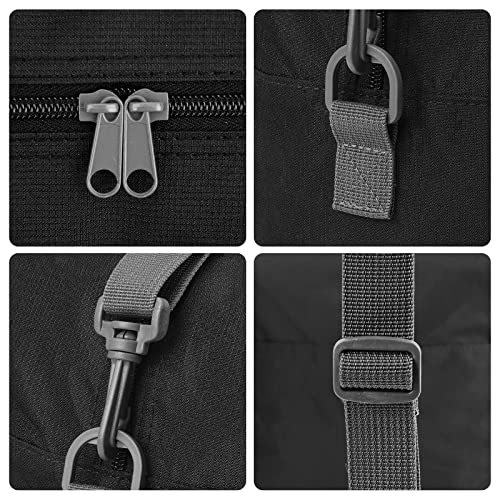 Ryanair Handgepäck 40x30x20, 40x20x25 Handgepäck Tasche für Flugzeug Reisetasche Klein Faltbare Sporttasche Weekender Koffer für Herren und Damen von WANDF(Schwarz 20L mit Schultergurt)