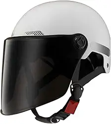 Capacete Aberto Respirável com Viseira Solar, Confortável E Projetado para Ciclismo.