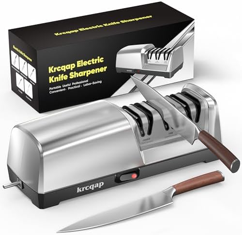 Knife Sharpener Electric for Kitchen - 3-Stage Kitchen Knife Shar...