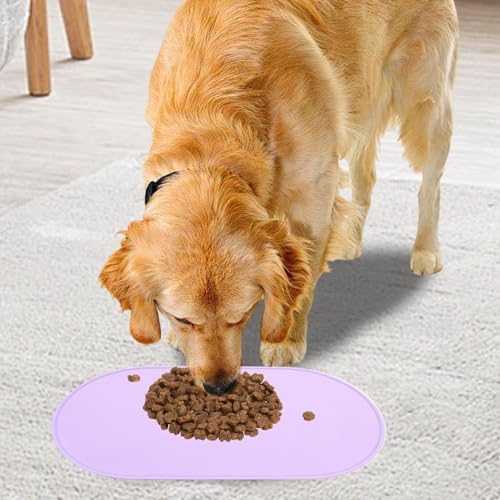 Silicone Dog Food Mat, Waterproof Puppy Bowl Pad, 21.26x11.42x0.39 in Pet Feeding Carpet, Spill-Proof Water Bowl, Ideal for Cat & Trays, Perfect to Indoor and Outdoor Use – Image 5