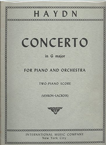 Haydn Concerto in G Major Two-piano Score (Concerto in G Major for Piano and Orchestra, International Music No. 1847)