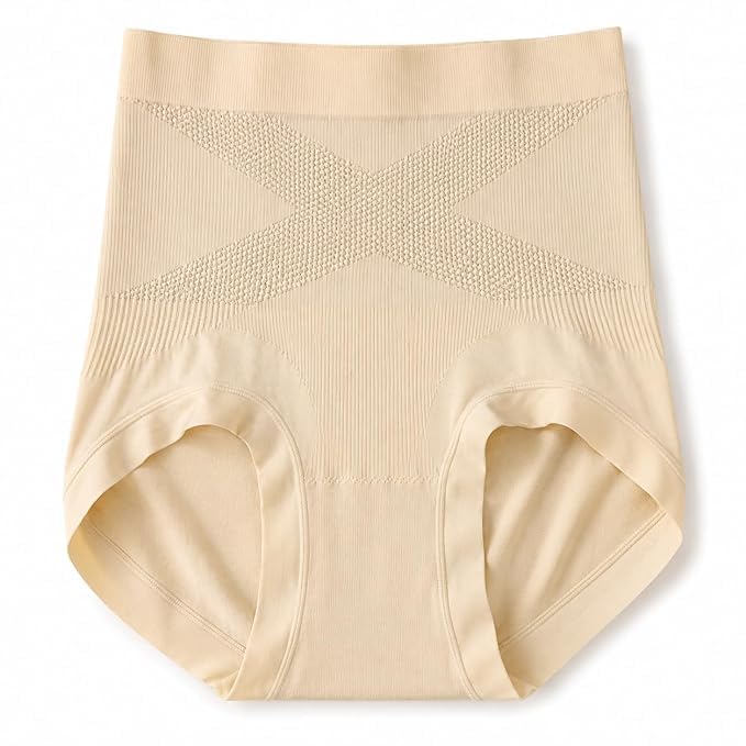 Women's High Waist Body Shaper Panty, Seamless Tummy Control Stretchable Briefs with Breathable Fabric and Cross Compression Design, Free Size Multicolour Shapewear Underwear-image-17