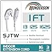HONDERSON 3-Outlets Flat Plug Indoor Extension Cord Outlet Extender, UL Certified, 16 Gauge 1FT White 3 Prong Heavy Duty, 16/3 SJTW 13A Power Strip