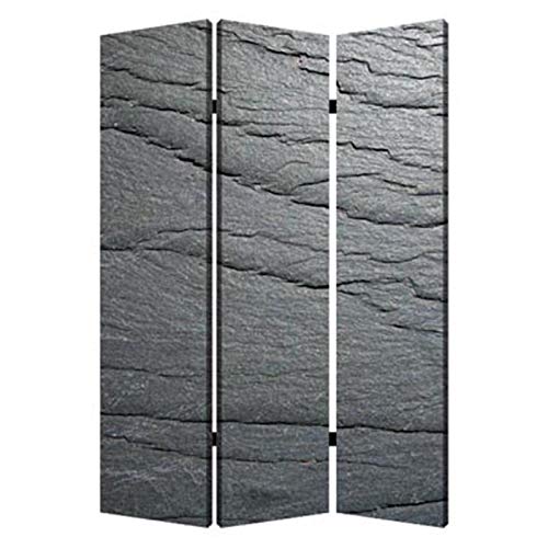 Screen Gems Black Slate 3-panel Room Divider 6 ft. Tall