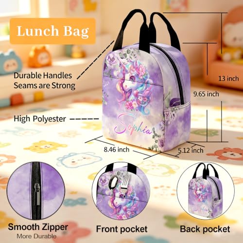 Image of Custom Backpack for Girls Kids Personalized Backpacks Set Back to School