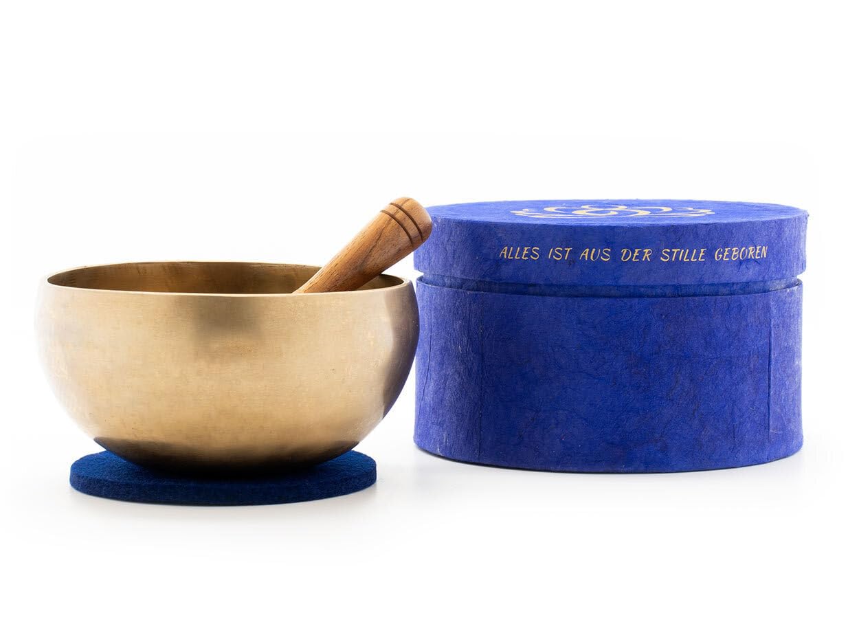 Klangschalen-Set 'MEDITATION' mit geschmiedeter Klangschale: 100% Handgefertigt in Nepal und natürlich fair gehandelt.: Handgeschmiedete Klangschale ... (Set in Box - Geschmiedete Klangschale)