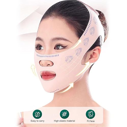 Miniatura 6 de Correa de elevación facial en forma de V  Alivia la flacidez de la piel, reduce la hinchazón y la piel firme, correa de doble barbilla, mascarilla