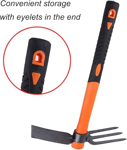 Vista 29 de Azada de hacha de doble cabeza con Adze forjado resistente y mango ergonómico antideslizante para jardinería, caza, paisajismo al aire libre 1.535