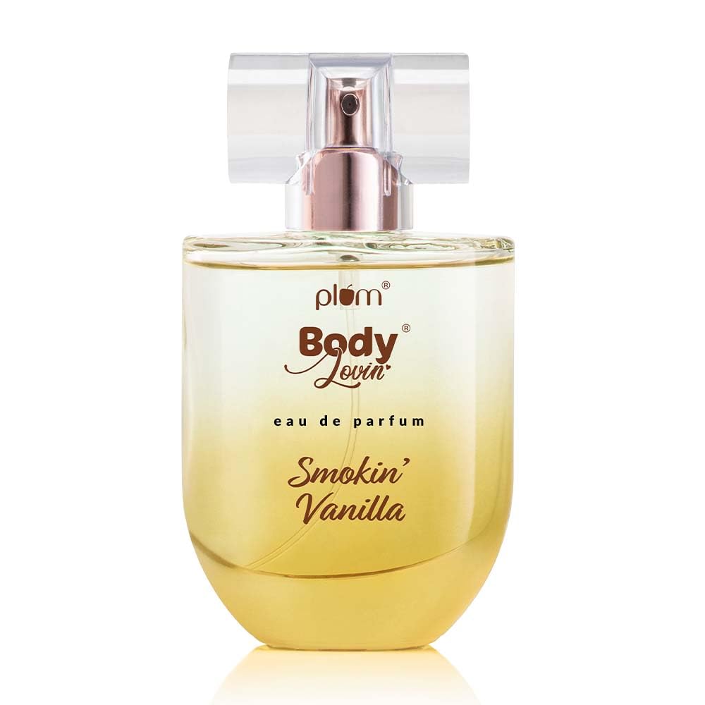 Plum BodyLovin' Smokin' Vanilla Perfume, Long Lasting & Premium Spicy Vanilla Liquid Fragrance, Luxury Perfume For Women, Honeysuckle, Musk & Vanilla Notes, Travel-Friendly, High On Fun, 50ml