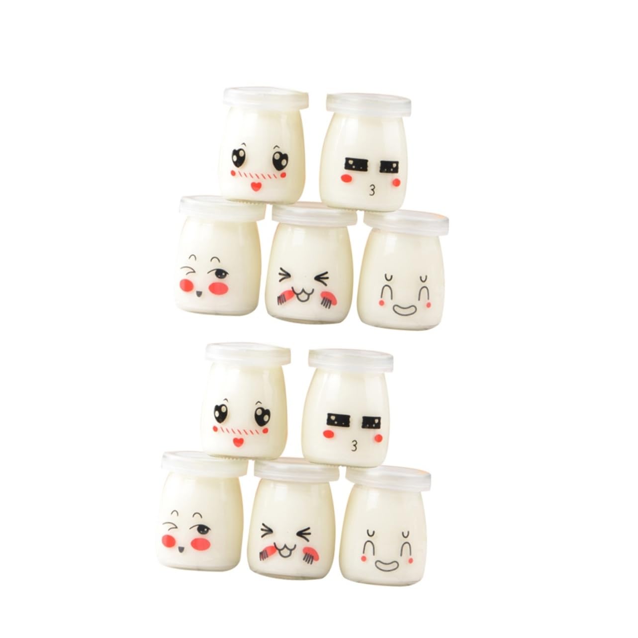 Cabilock 10 Piezas Frascos De Mermelada Tarro Sellado Tarros De Gelatina Tarros De Conservas Mini Tazas De Mousse Pequeña Botella De Leche Pequeño Alimento Tarro De Comida