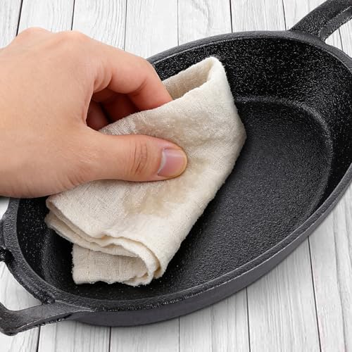 6Pcs Small Cast Iron Skillets, 16 cm Frying Pan, Sizzler Plates Gratin Dish, Cast Iron Casserole Serving Plates for Oven Safe, Induction Hob Safe - Image 6