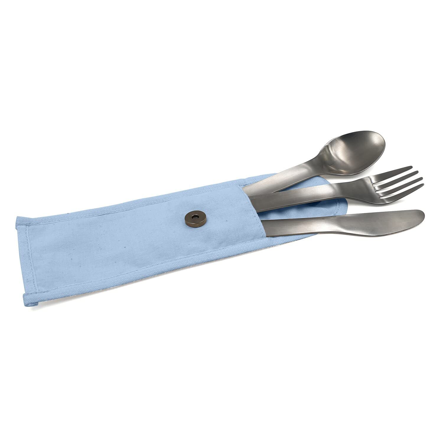 COOKUT - Couverts nomade inox bleu clair