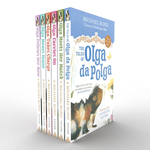 Olga Da Polga Series 6 Books Collection Set by Michael Bond (Tales of Olga Da Polga, Meets Her Match, Takes Charge, Moves House, Follows Her Nose & Carries On)