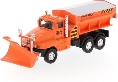 Playmaker Toys 5" Diecast Snow Plow Trucks (amarillo)