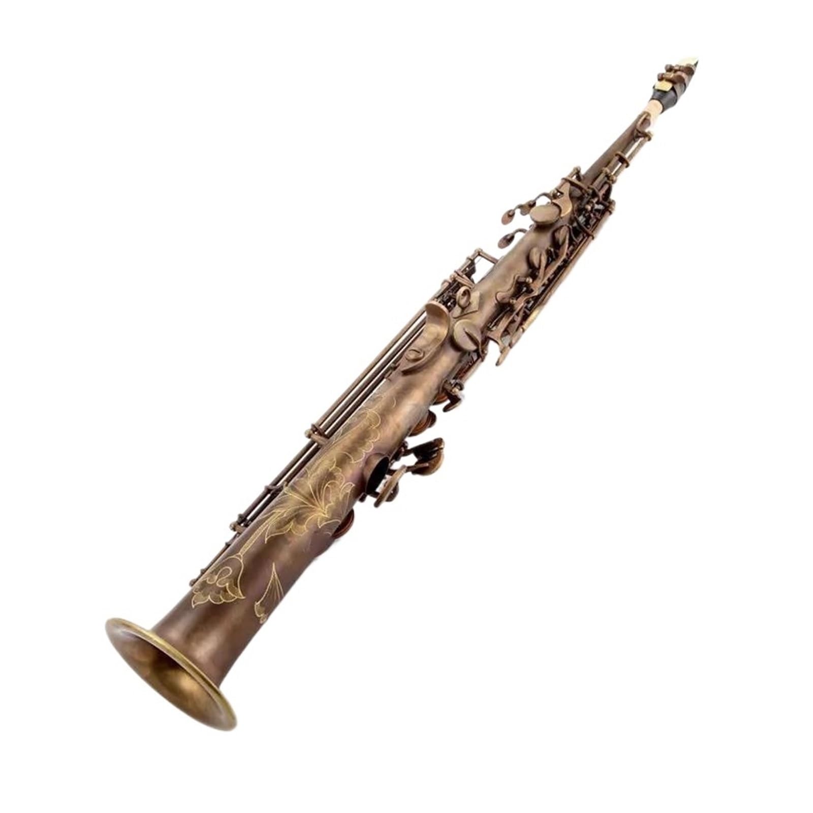Sassofono Saxophone Dritto In Ottone Sib Modello Di Incisione Per Strumento A Fiato Sassofono