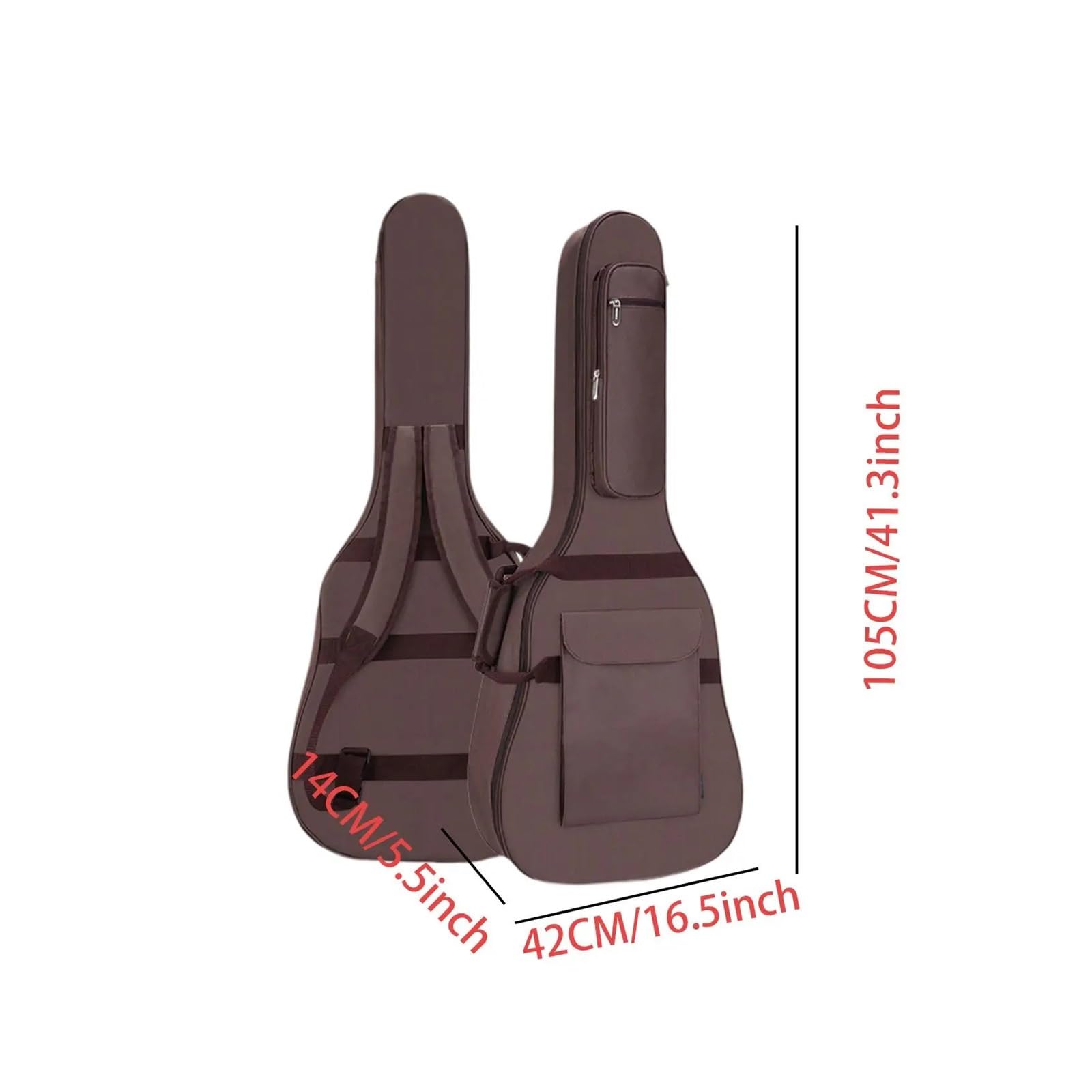 Bolsa de Transporte for Guitarras eléctricas 40-41 Pulgadas con Correa for el Hombro para Guitarra(Coffee)