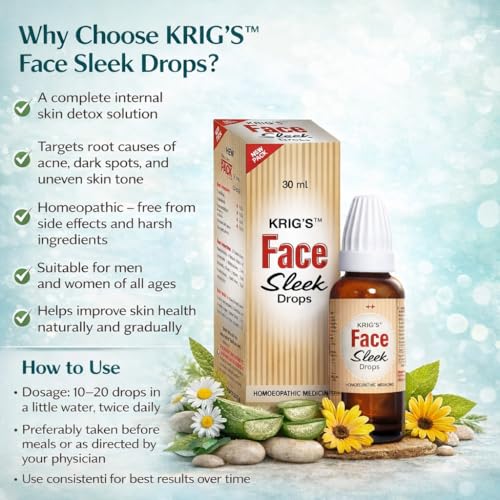 Image of KRIG'S Face Sleek Drops Homeopathic 30ml -Set Of 2 Bottles