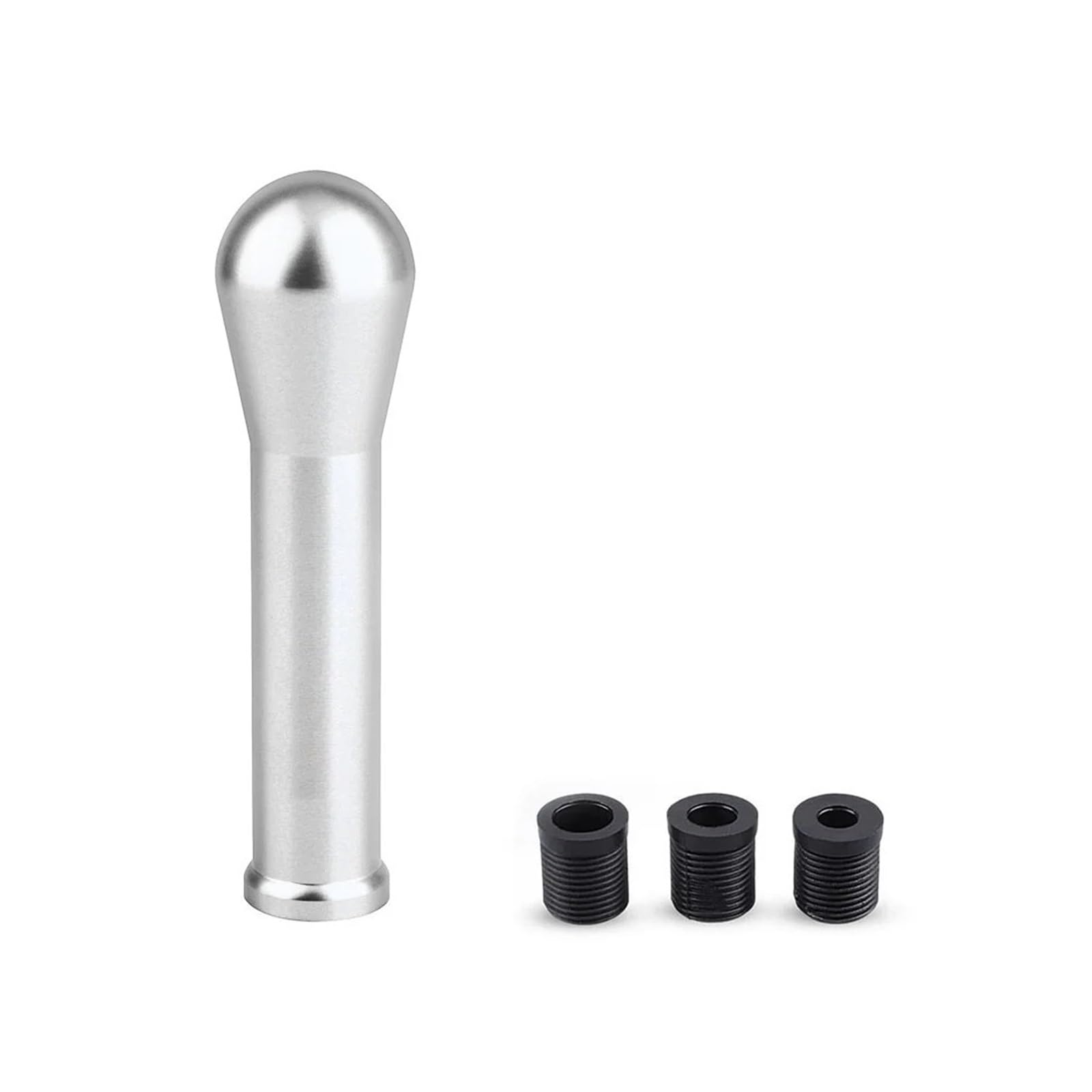DAJMSUY 150mm Truck Gear Shift Knob Universal Car Manual Transmission Aluminum Shifter Lever with Three Adapters Car Gear Shift(Silver)