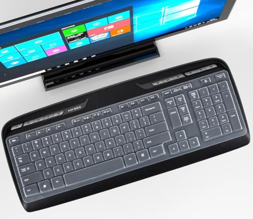 Image of iFyx Keyboard Cover Skin for Logitech MK320 K330 MK335 YR002 /Y-R0009 Keyboard Cover Ultra Thin Protective Skin (Transparent)