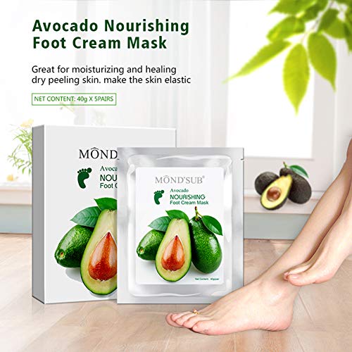 Mond'Sub 5P.CFM5-01ZA [5 Pairs] Mond'Sub Moisturizing Feet Masks & Avocado Oil Moisturizing Organic thumb #4