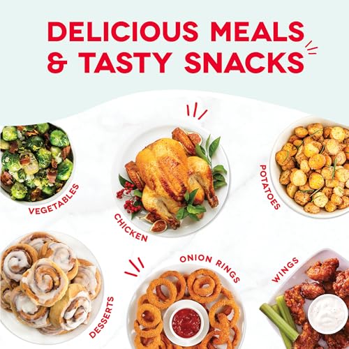 Image of Dash Tasti-Crisp Air Fryer - AirCrisp Technology - Compact Design with Adjustable Temperature Control - Nonstick Fry Basket & Auto Shut-Off Feature - 2.6 Quarts - Red