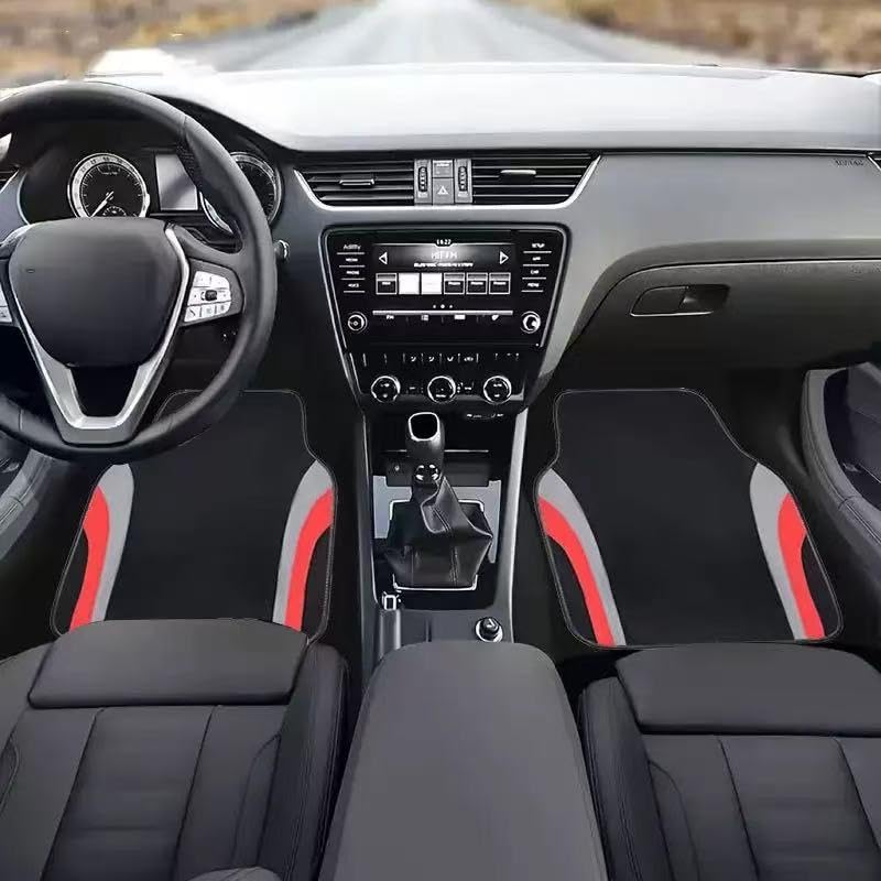 Tapis antidèrapant pour Amarok II 2022-2026 avec moquette rouge - 7