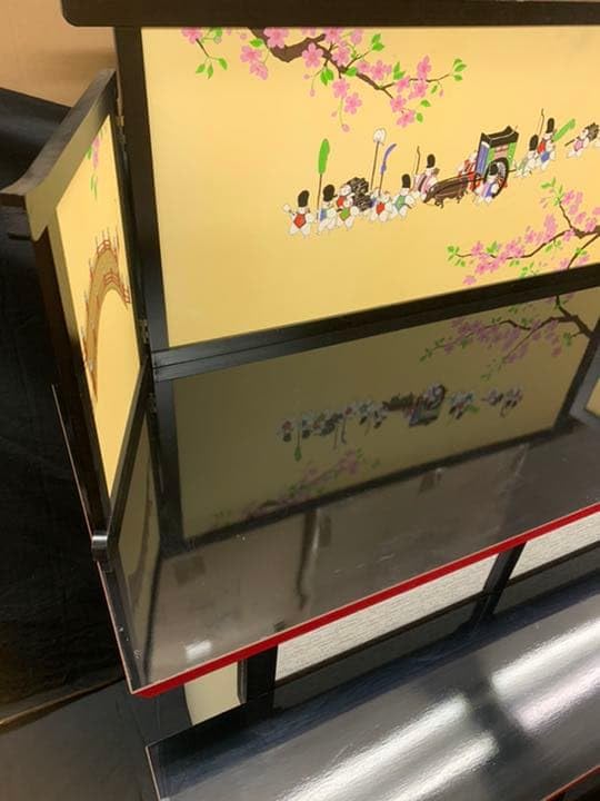 木製御飾350×7 7段飾り　雛人形　飾台　屏風付き Amazon | 木製御飾350×7 7段飾り 雛人形 飾台 屏風付き | 段飾り