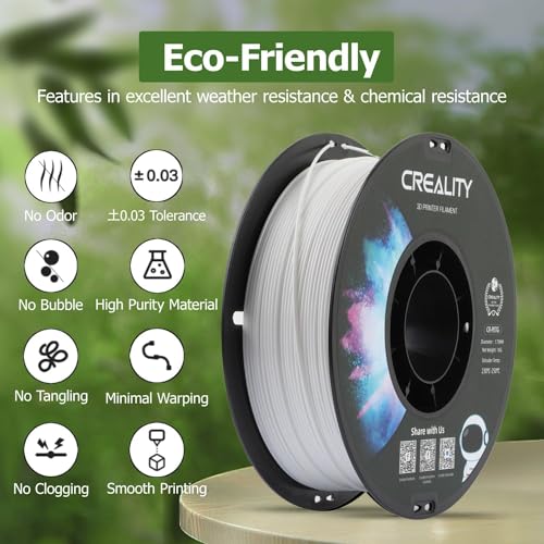 Image of Official CREALITY PETG 3D Printer Filament 1.75mm 1KG (2.2lbs), High Precision Strong Toughness, Odorless Better Flow Moistureproof 3D Printing Ender Filament