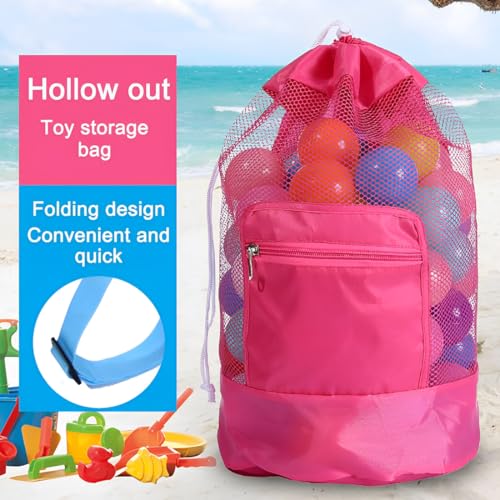 Miniatura 4 de Eihi Bolsa Juguetes Playa, Mochila Antiarena Infantil Grande De Malla