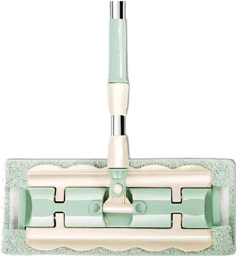 HBJWOV Professional Microfiber Mop for Hardwood, Laminate, Tile Floor Cleaning, Stainless Steel Telescopic Handle, Green