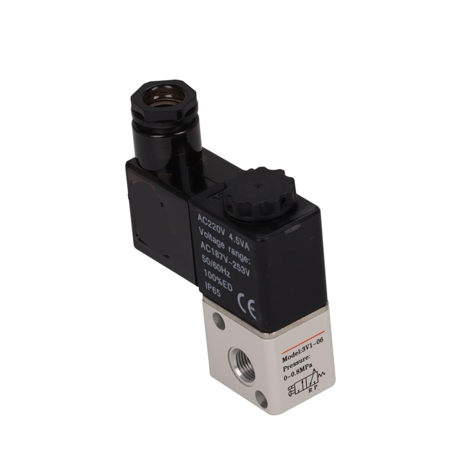 Componentes de Control Electroválvula neumática 3/2 vías 3V1-1F/2F/3F/4F/5F(3v1-06-4f)