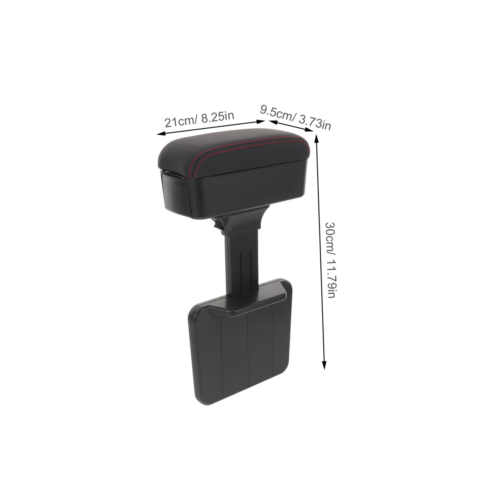 ORFOFE Box Portaoggetti Bracciolo Auto in PU Resistente Organizer Consolle Centrale Regolabile con Vassoio e Poggiabraccio Morbido Accessorio Interni di Qualità per Viaggi e Uso