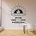 NSRJDSYT Boulangerie Sticker Mural Seulement Magasin Frais Boulangerie Pain Cuisson Alimentaire Cuisine Décor Intérieur Vinyle Fenêtre Autocollants Logo Mural 42x42cm