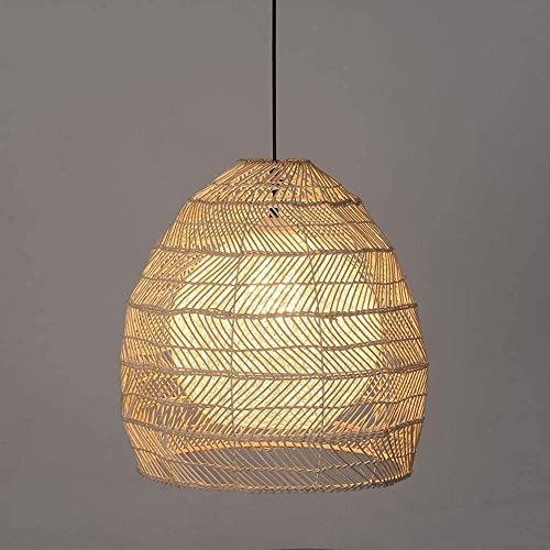 Lustre en bambou réglable de 35 cm pour adoucir la lumière d'une chambre