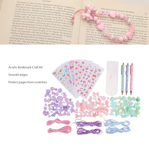 Kit d'artisanat de marque-page en acrylique, cadeau créatif d'anniversaire et journée du livre - 3