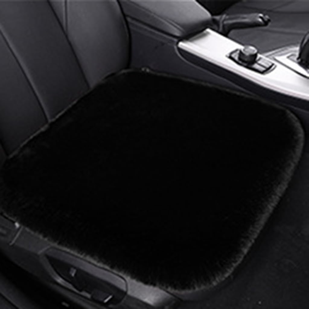 BKGLBFCH Winter Car Seat Cushion for Jeep Wrangler(2door,14cm) 2011-2017,Cozy Seat Cover Thermal Seat Pad Plush Seat Protector Warm Seat Mat Soft Car Seat Warmer,A-Black