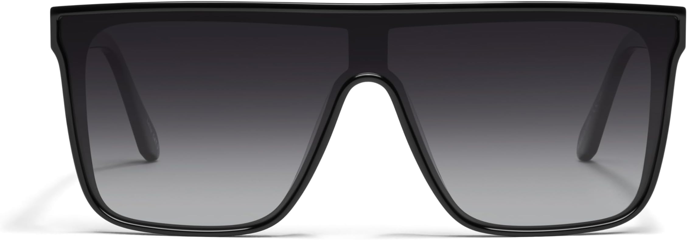 QUAY - Sunglasses for Men & Women, Shield Lenses with UV Protection, Oversized Sunglasses (Nightfall Medium, Black)