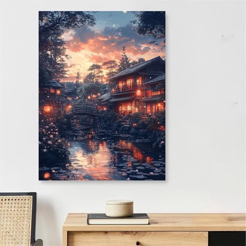 Peinture numéro adulte avec cadre 50x70cm pour s'initier facilement à l'art plastique
