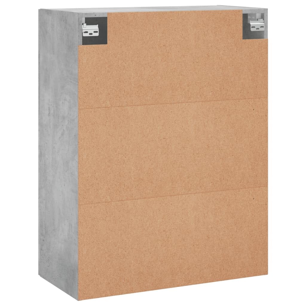 SKM Armario de pared gris hormigón 69,5 x 34 x 90 cm, 26,2 kg, color gris