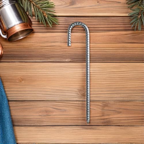 Estacas de acero galvanizado para camping pack de 4 anclajes de tierra resistentes 6