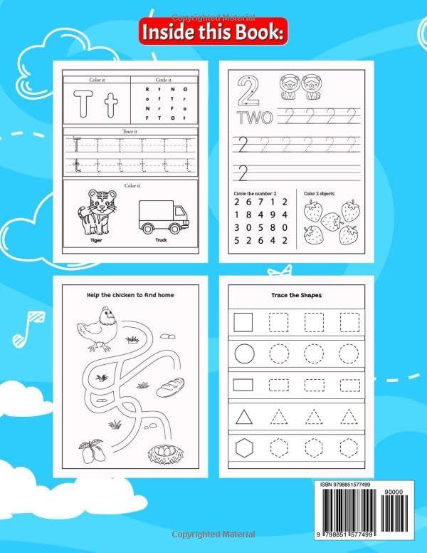 Miniatura 2 de Letter and number tracing book for kids Easy and fun preschool writing practice