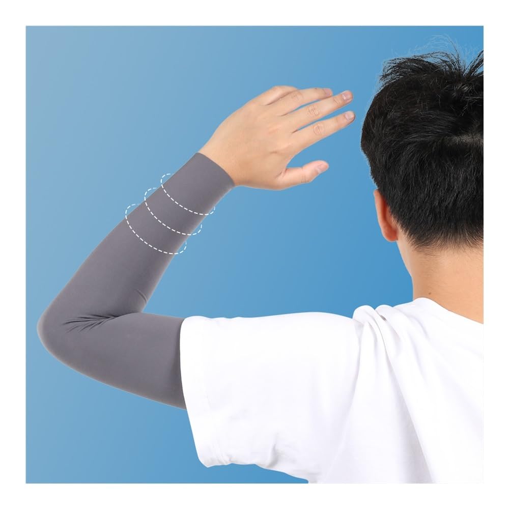 Sport Maniche Braccio Ciclismo Corsa Pesca Arrampicata Manicotti Sole Protezione UV Fresco Copertura Delle Mani Elastici Polsini Estate Uom