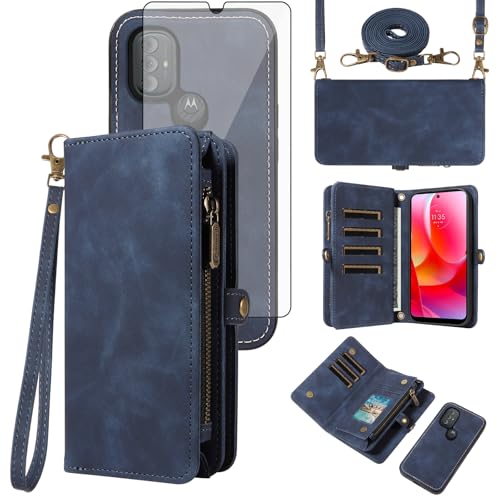 Housse Moto G Power 2022 avec porte-cartes et protection écran antichoc
