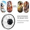 JEWMIA Kit de Conversion de Roue Arrière de Vélo Électrique 36V 250W/500W, Moteur sans Balais de Kit de Conversion de Vélo Électrique, Kit de Vélo Électrique avec Écran LCD,36V500W-20 #1