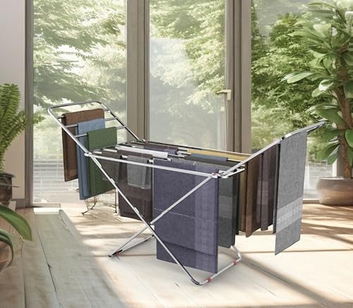 Image of SUNDRY Stainless Steel-Pro Folding Cloth Drying Stand, Drying Rack,Stand for Clothes Heavy Base (Heavy Steel)